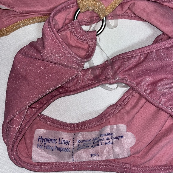 Salt + Cove Precious Metals Cut Out Monokini Swimsuit, Blush Pink Sz SMALL - Picture 12 of 12